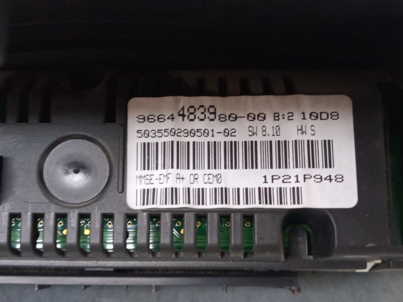 Recambio de pantalla interior reloj para citroën berlingo multispace (b9) 1.6 hdi 90 referencia OEM IAM 9664483980  