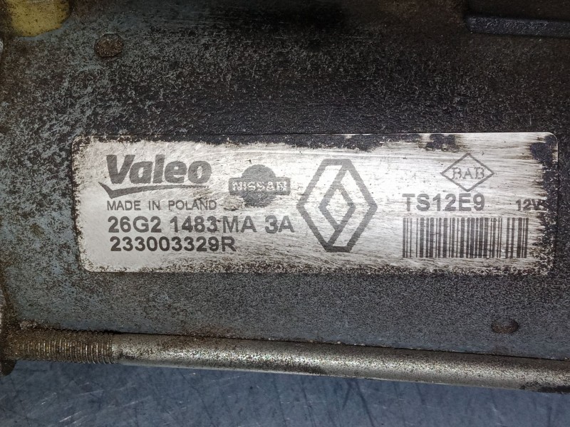 Recambio de motor arranque para nissan qashqai i (j10, nj10) 1.5 dci referencia OEM IAM 233003329R TS12E9 