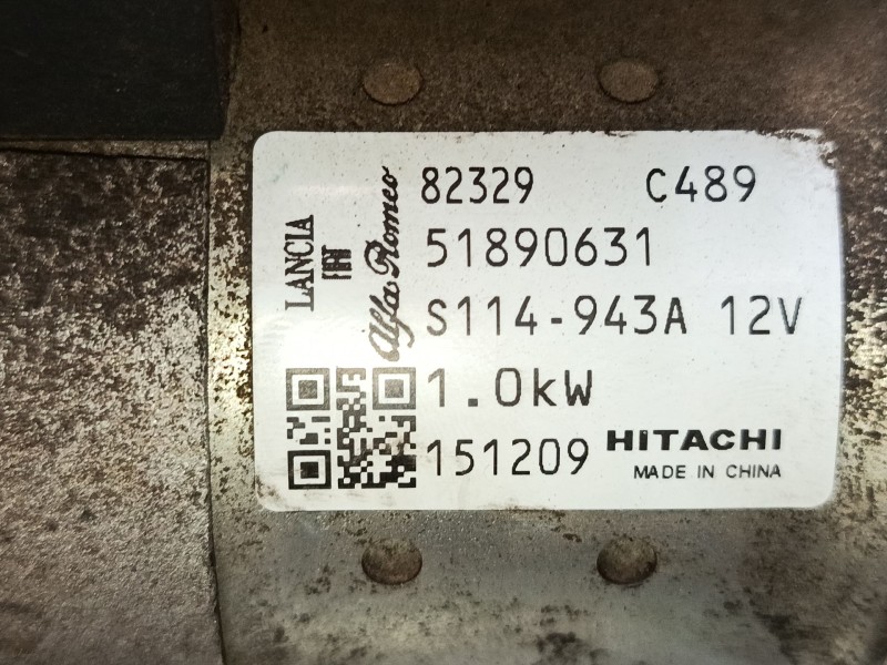 Recambio de motor arranque para fiat 500 (312_) 1.2 (312axa1a) referencia OEM IAM 51890631  