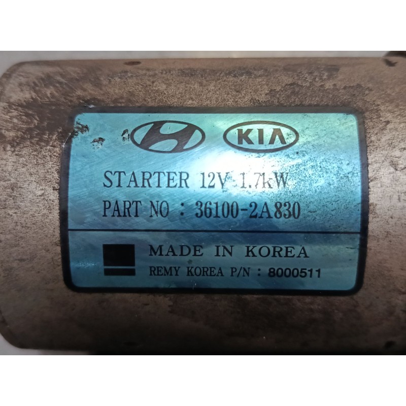 Recambio de motor arranque para hyundai ix35 (lm, el, elh) 1.7 crdi referencia OEM IAM 361002A830 8000511 