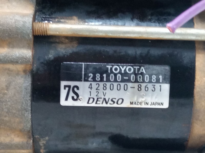 Recambio de motor arranque para toyota yaris (_p13_) 1.0 (ksp130_) referencia OEM IAM 428008631  