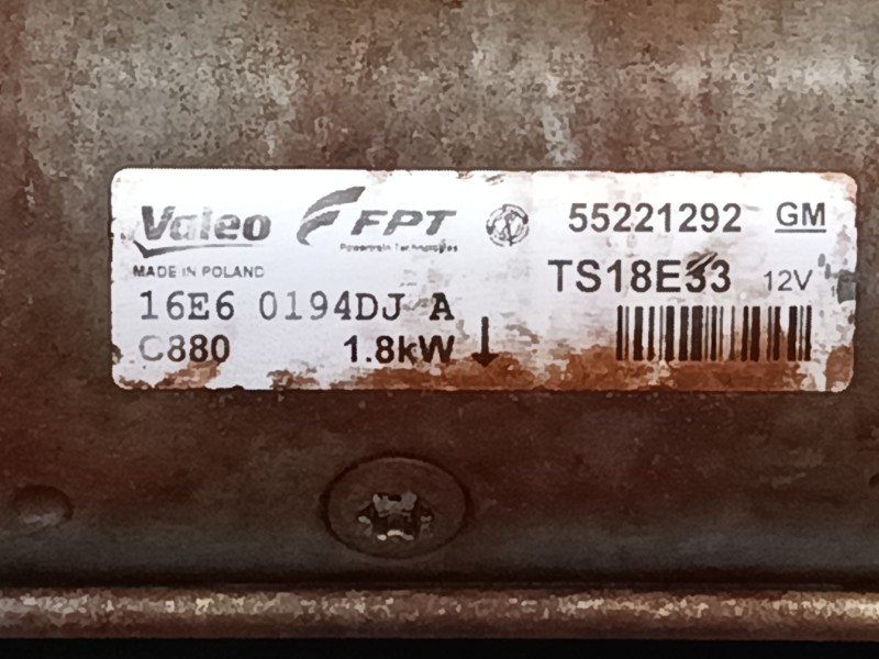 Recambio de motor arranque para opel corsa c (x01) 1.3 cdti (f08, f68) referencia OEM IAM 55221292  