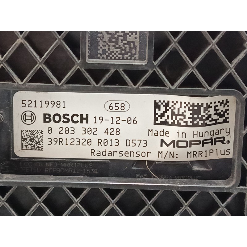 Recambio de modulo radar control distancia para jeep renegade suv (bu, b1, bv) 1.6 crd referencia OEM IAM 52131264  