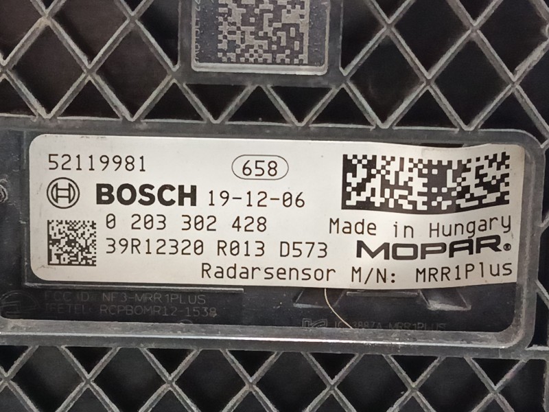 Recambio de modulo radar control distancia para jeep renegade suv (bu, b1, bv) 1.6 crd referencia OEM IAM 52131264  