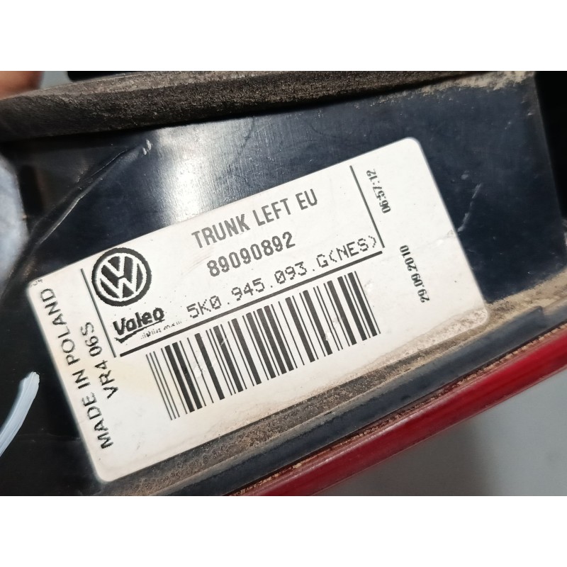 Recambio de piloto trasero porton izquierdo para volkswagen golf vi (5k1) 1.2 tsi referencia OEM IAM 5K0945093G  
