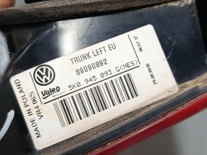 Recambio de piloto trasero porton izquierdo para volkswagen golf vi (5k1) 1.2 tsi referencia OEM IAM 5K0945093G  