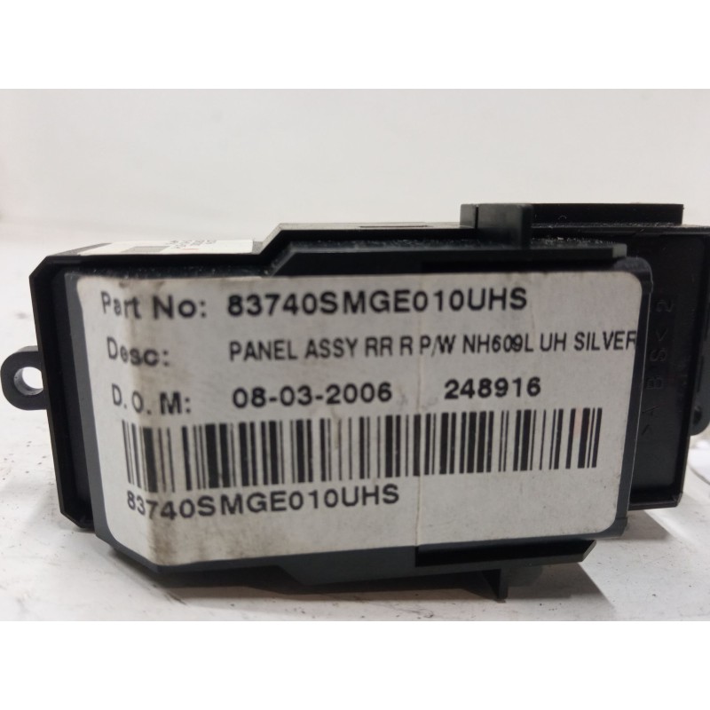 Recambio de mando elevalunas trasero derecho para honda civic viii hatchback (fn, fk) 2.2 ctdi (fk3) referencia OEM IAM 83740SMG