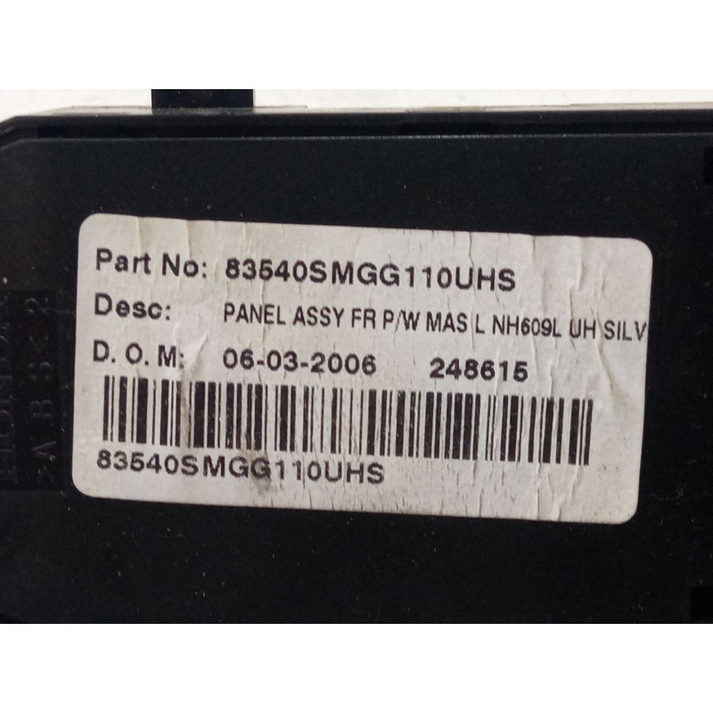 Recambio de mando elevalunas delantero izquierdo para honda civic viii hatchback (fn, fk) 2.2 ctdi (fk3) referencia OEM IAM 8354