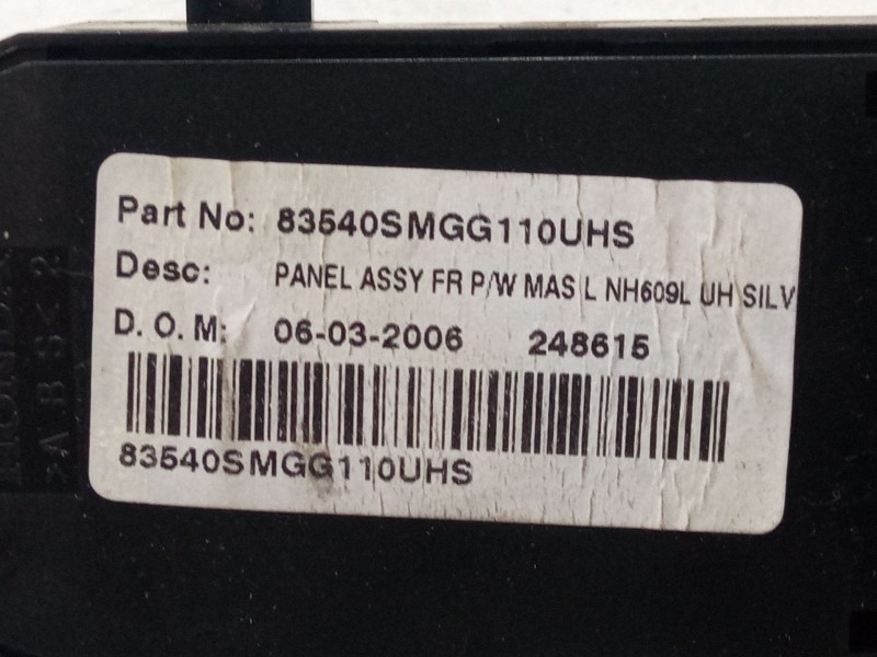 Recambio de mando elevalunas delantero izquierdo para honda civic viii hatchback (fn, fk) 2.2 ctdi (fk3) referencia OEM IAM 8354