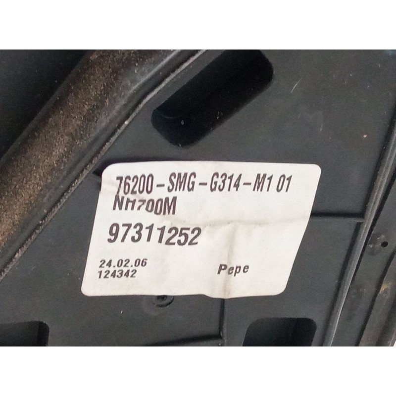 Recambio de retrovisor electrico derecho abatible para honda civic viii hatchback (fn, fk) 2.2 ctdi (fk3) referencia OEM IAM 762