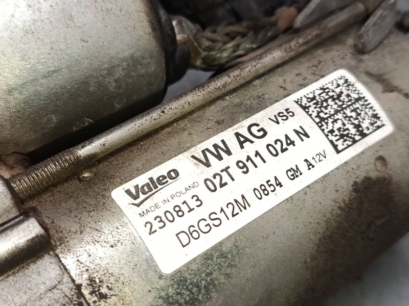 Recambio de motor arranque para skoda fabia ii (542) 1.2 referencia OEM IAM 02T911024N  