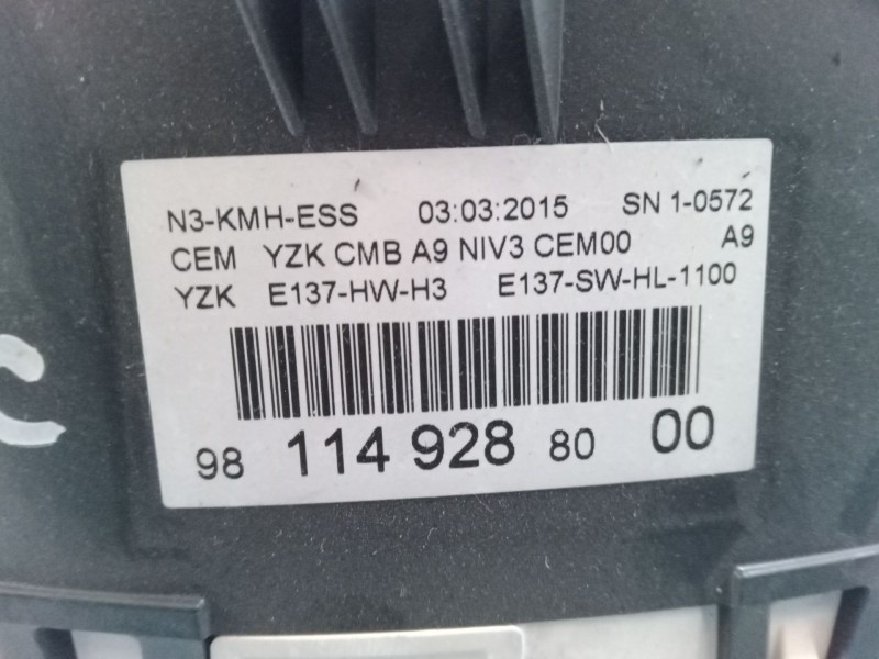 Recambio de cuadro instrumentos para peugeot 208 i (ca_, cc_) 1.2 vti 82 referencia OEM IAM 9808559180  