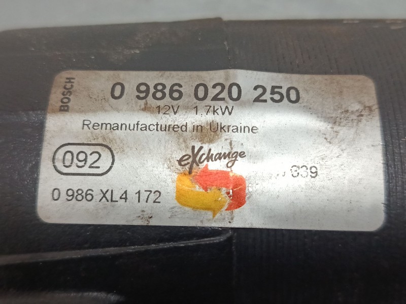 Recambio de motor arranque para seat leon (1p1) 1.9 tdi referencia OEM IAM 0986020250  