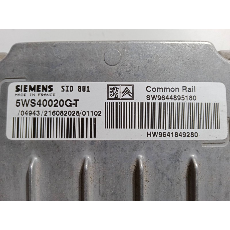 Recambio de centralita motor uce para peugeot 307 (3a/c) 2.0 hdi 90 referencia OEM IAM 5WS40020G-T.SW9644895180  