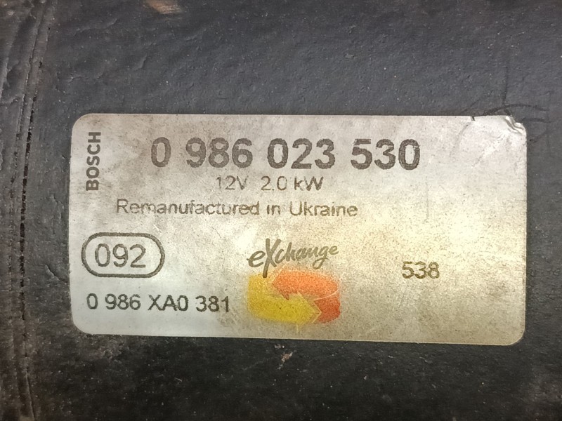 Recambio de motor arranque para opel vivaro a furgoneta (x83) 2.0 cdti (f7) referencia OEM IAM 0986023530  