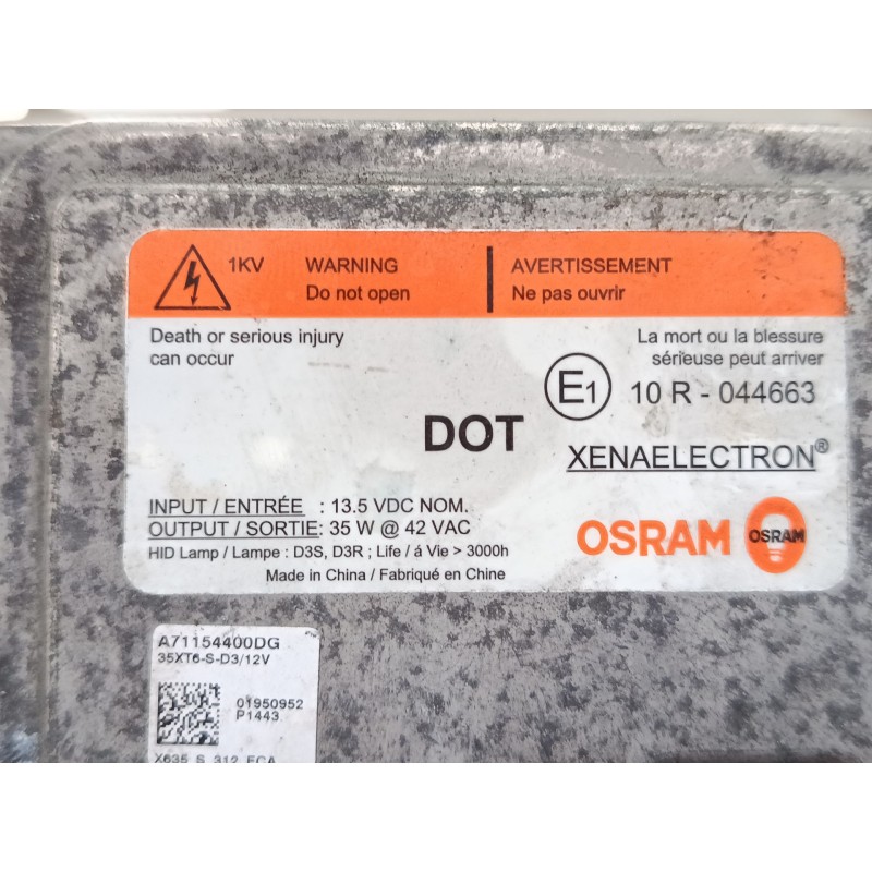 Recambio de centralita faros xenon para hyundai ix35 (lm, el, elh) 2.0 crdi referencia OEM IAM A71154400DG 35XT6SD3 