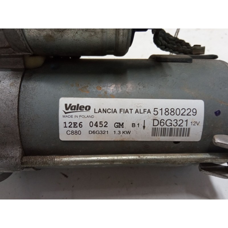 Recambio de motor arranque para fiat doblo autobús (263_) 1.3 d multijet (263axc1a) referencia OEM IAM 51880229  