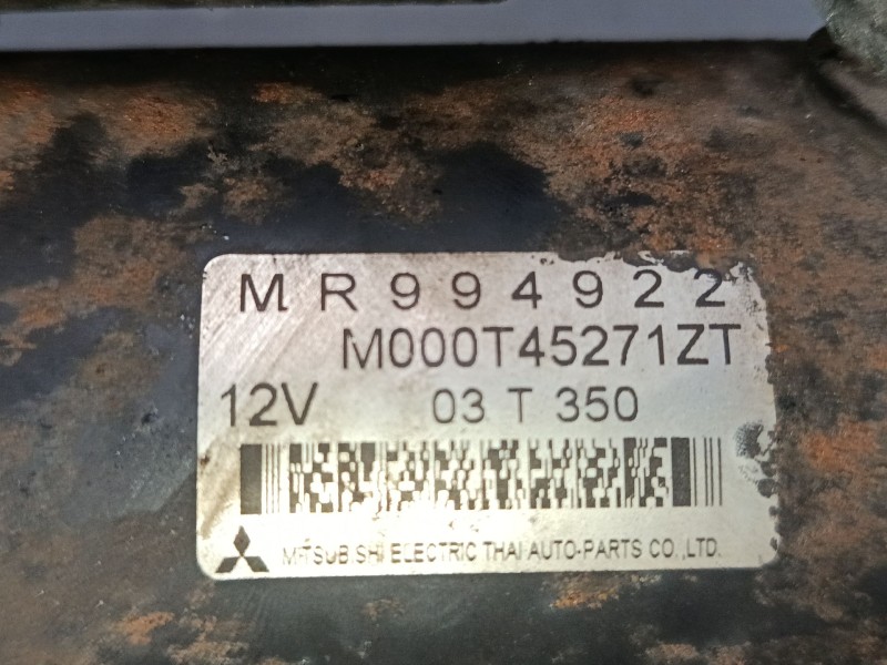 Recambio de motor arranque para smart forfour (454) 1.3 (454.031) referencia OEM IAM MR994922 M000T45271ZT 