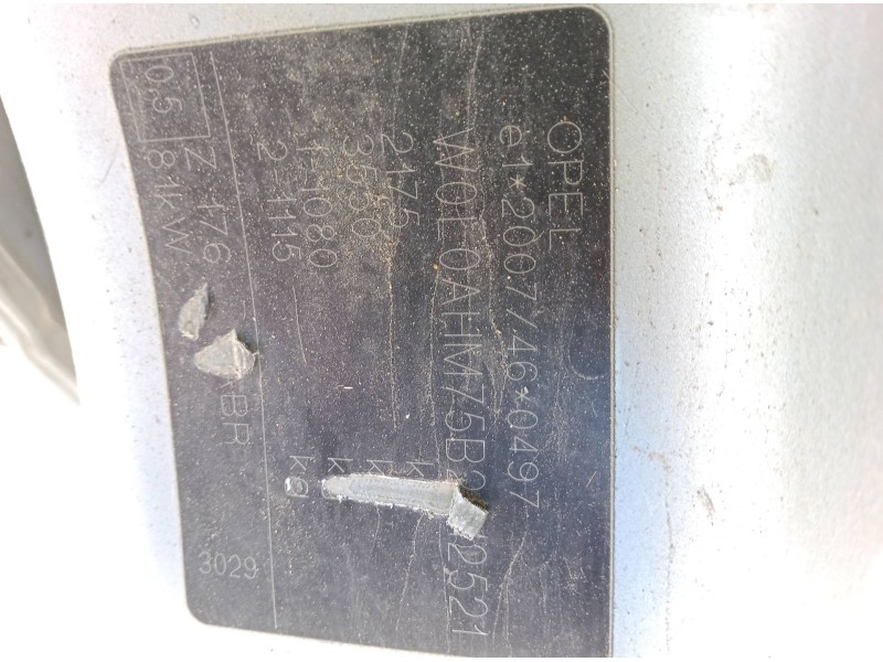 opel zafira / zafira family b (a05) del año 2011