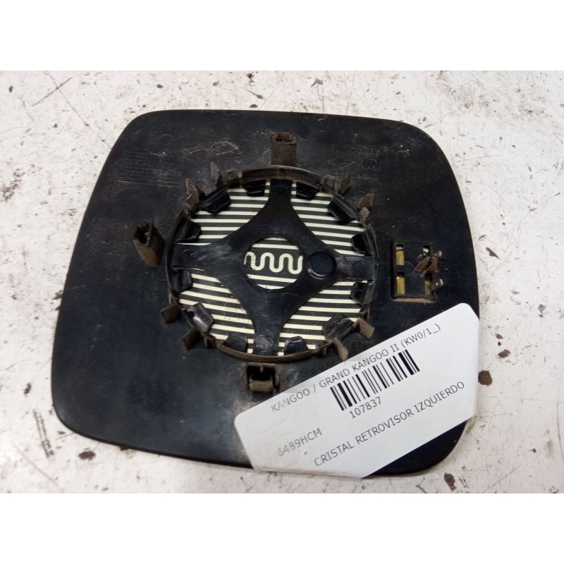 Recambio de cristal retrovisor izquierdo para renault kangoo / grand kangoo ii (kw0/1_) 1.5 dci 90 (kw05, kw08, kw0g, kw11) refe