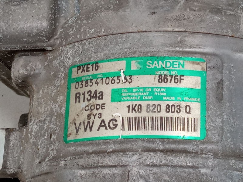 Recambio de compresor a/a para seat altea (5p1) 1.9 tdi referencia OEM IAM 1K0820803Q  