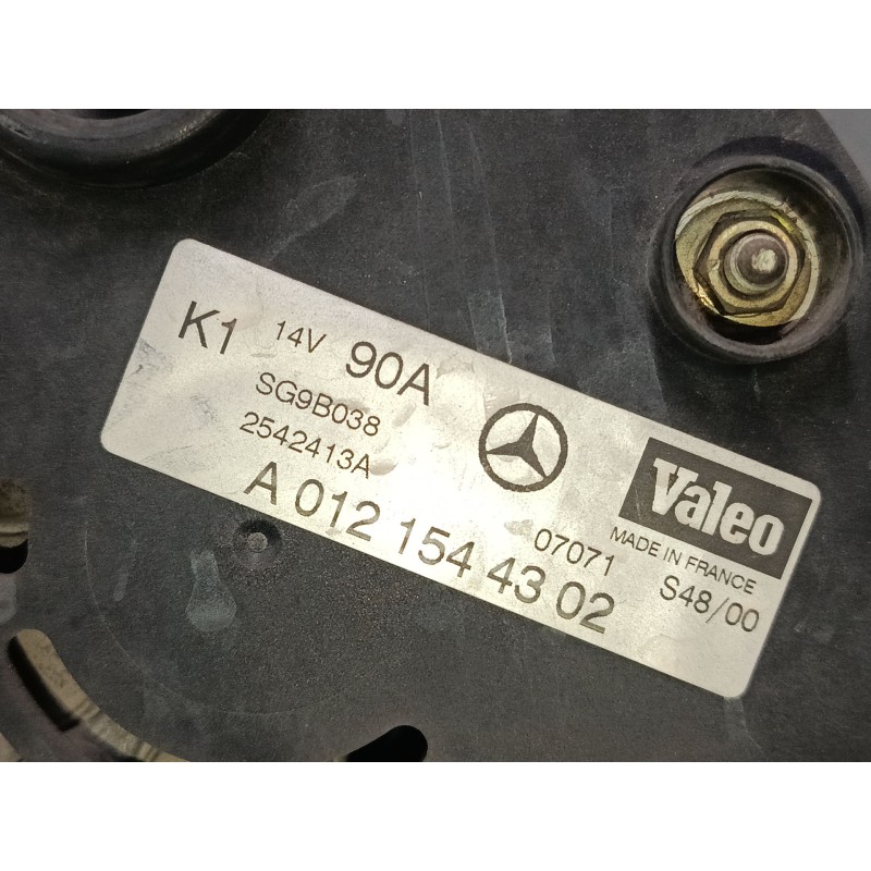 Recambio de alternador para mercedes-benz clase a (w168) a 190 (168.032, 168.132) referencia OEM IAM A0121544302  