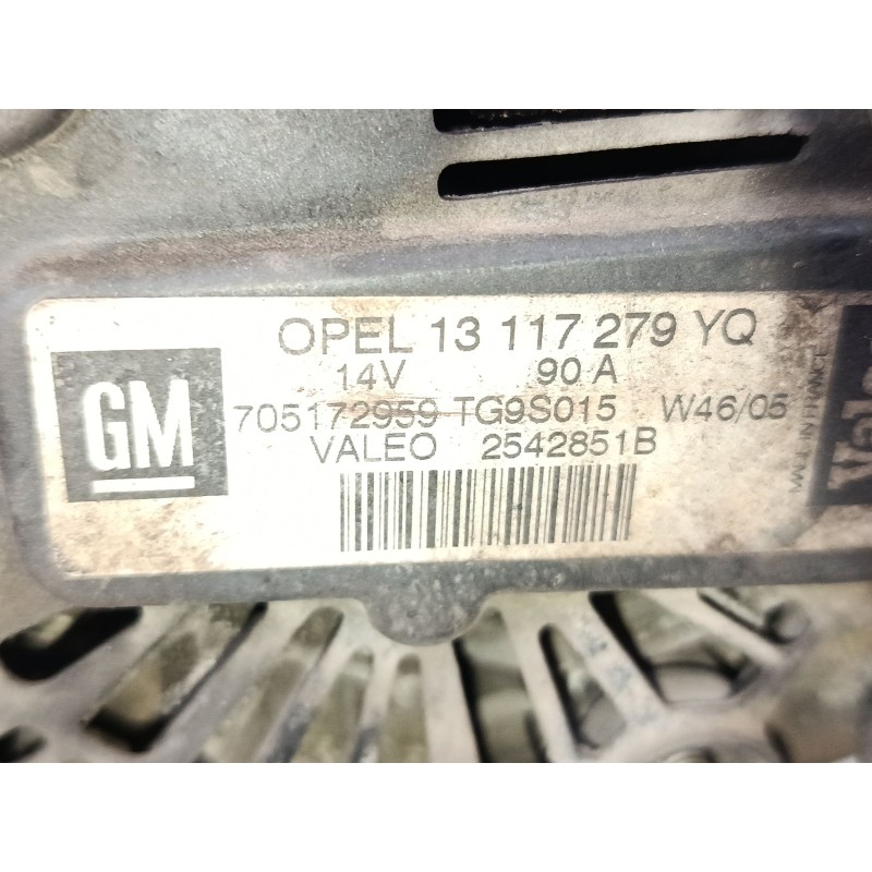 Recambio de alternador para opel corsa c (x01) 1.3 cdti (f08, f68) referencia OEM IAM 13117279YQ 2542851B 