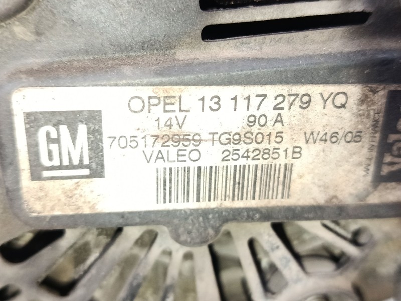 Recambio de alternador para opel corsa c (x01) 1.3 cdti (f08, f68) referencia OEM IAM 13117279YQ 2542851B 