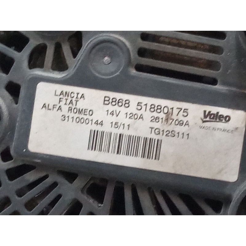 Recambio de alternador para fiat qubo (225_) 1.3 d multijet (225cxb1a, 225axb1a, 225cxb11, 225axb11,... referencia OEM IAM 51880