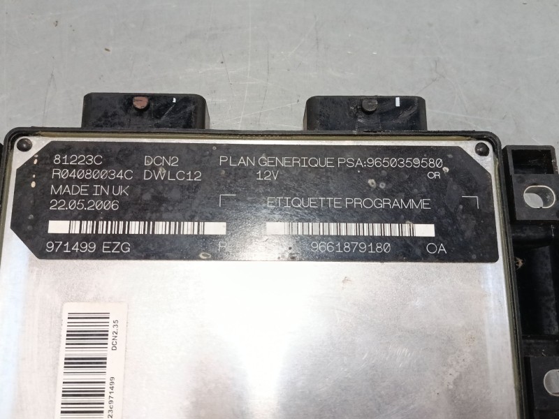 Recambio de centralita motor uce para citroën berlingo / berlingo first monospace (mf_, gjk_, gfk_) 1.9 d (mfwjz) referencia OEM