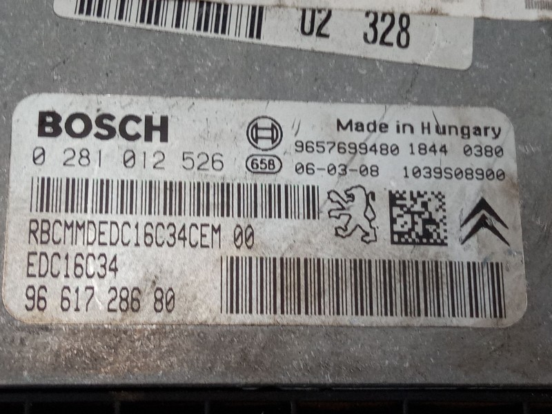 Recambio de centralita motor uce para peugeot 207/207+ (wa_, wc_) 1.4 hdi referencia OEM IAM 0281012526 9661728680 