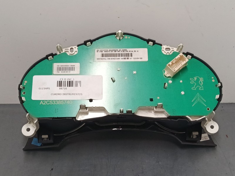 Recambio de cuadro instrumentos para citroën c3 ii (sc_) 1.2 vti 82 referencia OEM IAM 96665881XT  