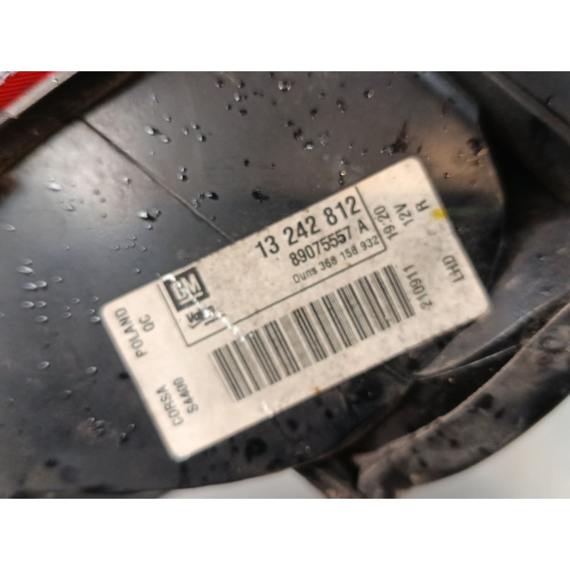 Recambio de piloto trasero derecho para opel corsa d (s07) 1.7 cdti (l08, l68) referencia OEM IAM 13242812 89075557A 