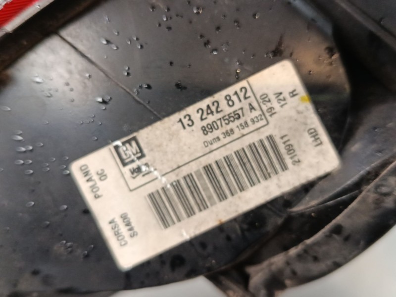 Recambio de piloto trasero derecho para opel corsa d (s07) 1.7 cdti (l08, l68) referencia OEM IAM 13242812 89075557A 