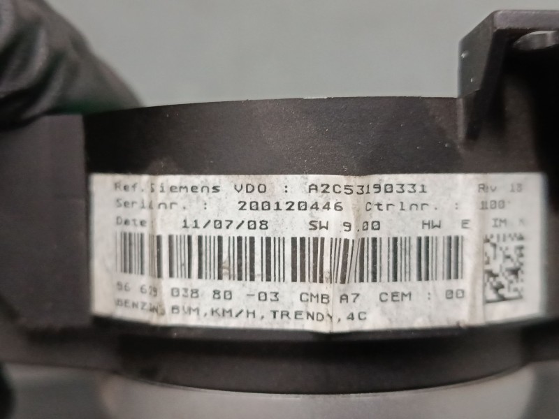 Recambio de cuadro instrumentos para peugeot 207/207+ (wa_, wc_) 1.4 16v referencia OEM IAM A2C53190331  