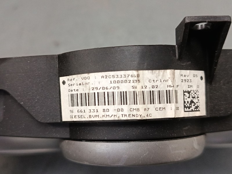 Recambio de cuadro instrumentos para peugeot 207/207+ (wa_, wc_) 1.6 hdi referencia OEM IAM A2C53337650  