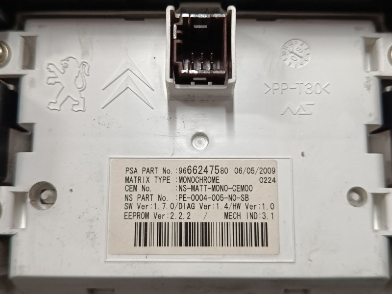 Recambio de cuadro instrumentos para peugeot 3008 i monospace (0u_) 1.6 hdi referencia OEM IAM 9666276380  