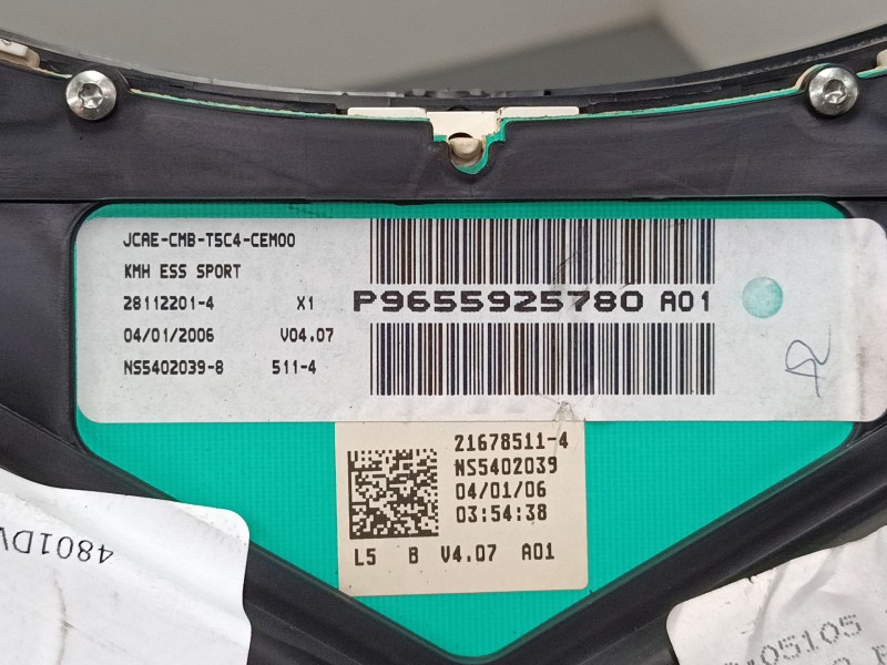 Recambio de cuadro instrumentos para peugeot 307 sw (3h) 2.0 16v referencia OEM IAM P9655925780A01  