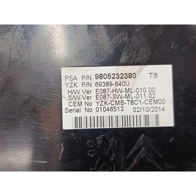 Recambio de cuadro instrumentos para peugeot 5008 (0u_, 0e_) 2.0 hdi 150 / bluehdi 150 referencia OEM IAM 9805232380  