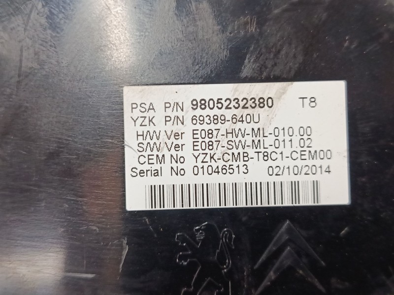 Recambio de cuadro instrumentos para peugeot 5008 (0u_, 0e_) 2.0 hdi 150 / bluehdi 150 referencia OEM IAM 9805232380  