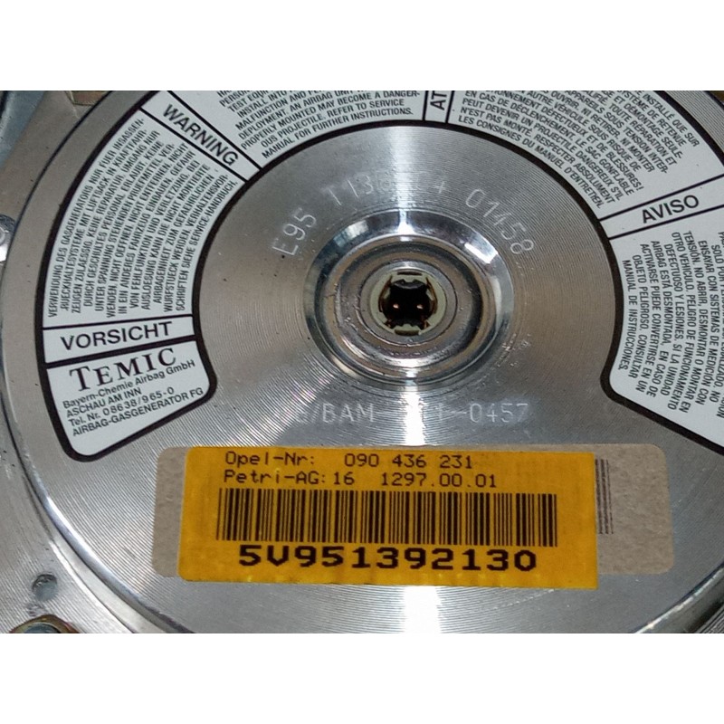 Recambio de airbag volante para opel astra f hatchback (t92) 1.8 i 16v (f08, m08, f68, m68) referencia OEM IAM   