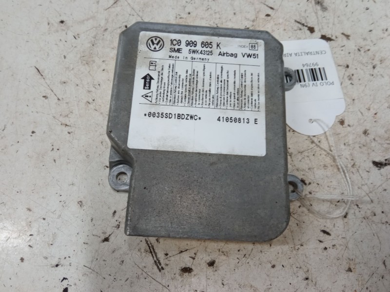 Recambio de centralita airbag para volkswagen polo iv (9n_, 9a_) 1.4 tdi referencia OEM IAM 1C0909605K  