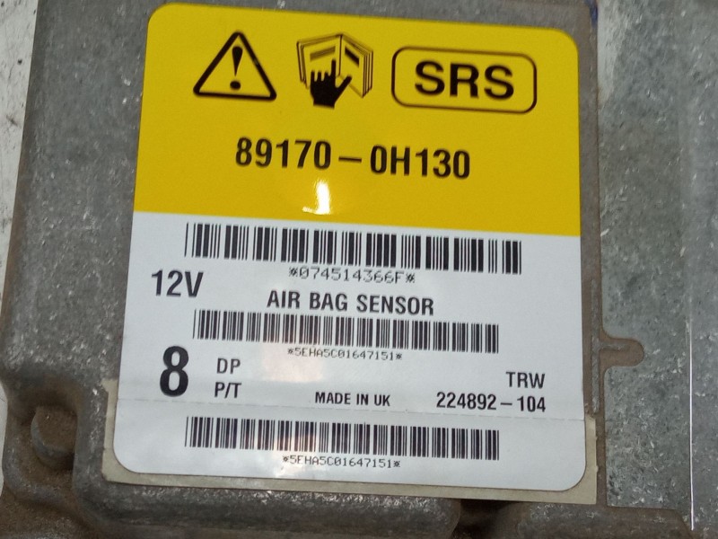 Recambio de centralita airbag para peugeot 108 1.2 referencia OEM IAM 891700H130  