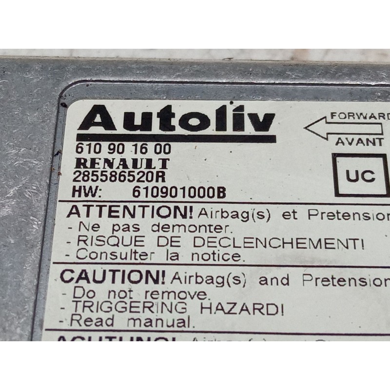 Recambio de centralita airbag para renault laguna iii (bt0/1) 1.5 dci (bt00, bt0a, bt0t, bt1j) referencia OEM IAM 610901600 2855
