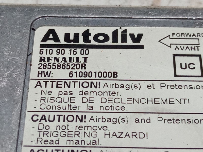 Recambio de centralita airbag para renault laguna iii (bt0/1) 1.5 dci (bt00, bt0a, bt0t, bt1j) referencia OEM IAM 610901600 2855