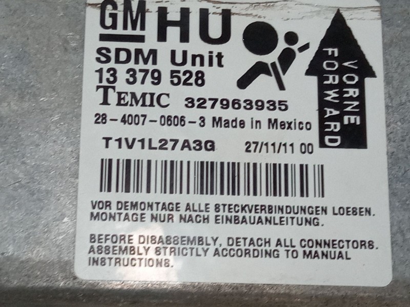 Recambio de centralita airbag para opel corsa d (s07) 1.3 cdti (l08, l68) referencia OEM IAM 13379528  