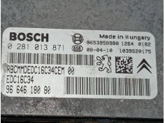 Recambio de centralita motor uce para peugeot partner furgoneta/monovolumen 1.6 hdi 16v referencia OEM IAM 0281013871 9653958980 2