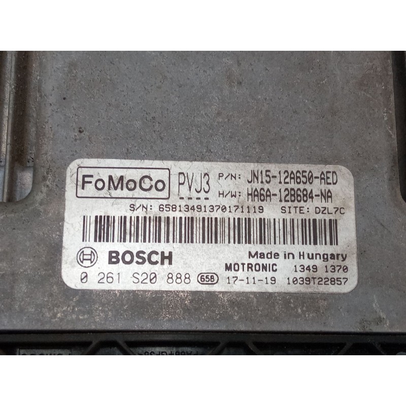 Recambio de centralita motor uce para ford ecosport 1.0 ecoboost referencia OEM IAM JN1512A650AED 0261S20888 