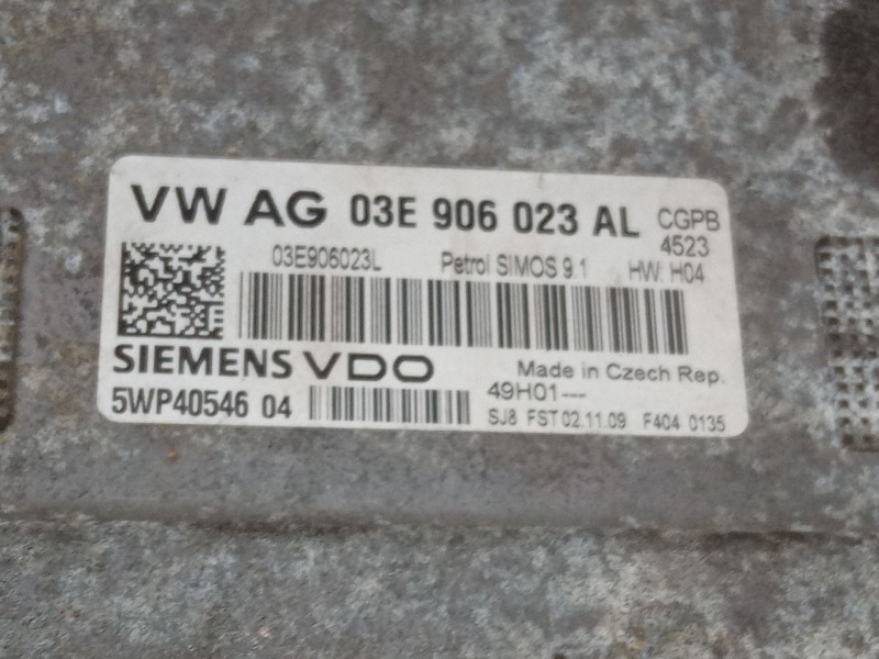 Recambio de centralita motor uce para volkswagen polo v (6r1, 6c1) 1.2 referencia OEM IAM 03E906023AL  