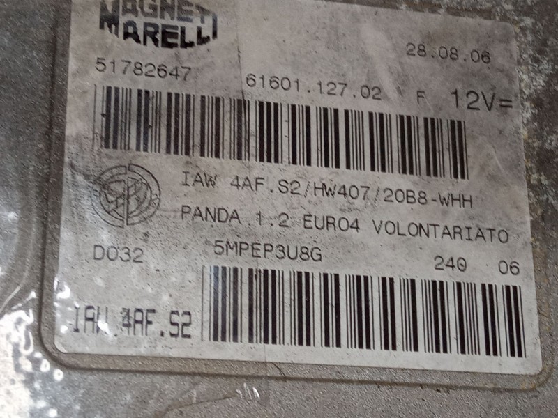 Recambio de centralita motor uce para fiat panda / panda classic (169_) 1.2 (169.axb11, 169.axb1a) referencia OEM IAM 51782647  